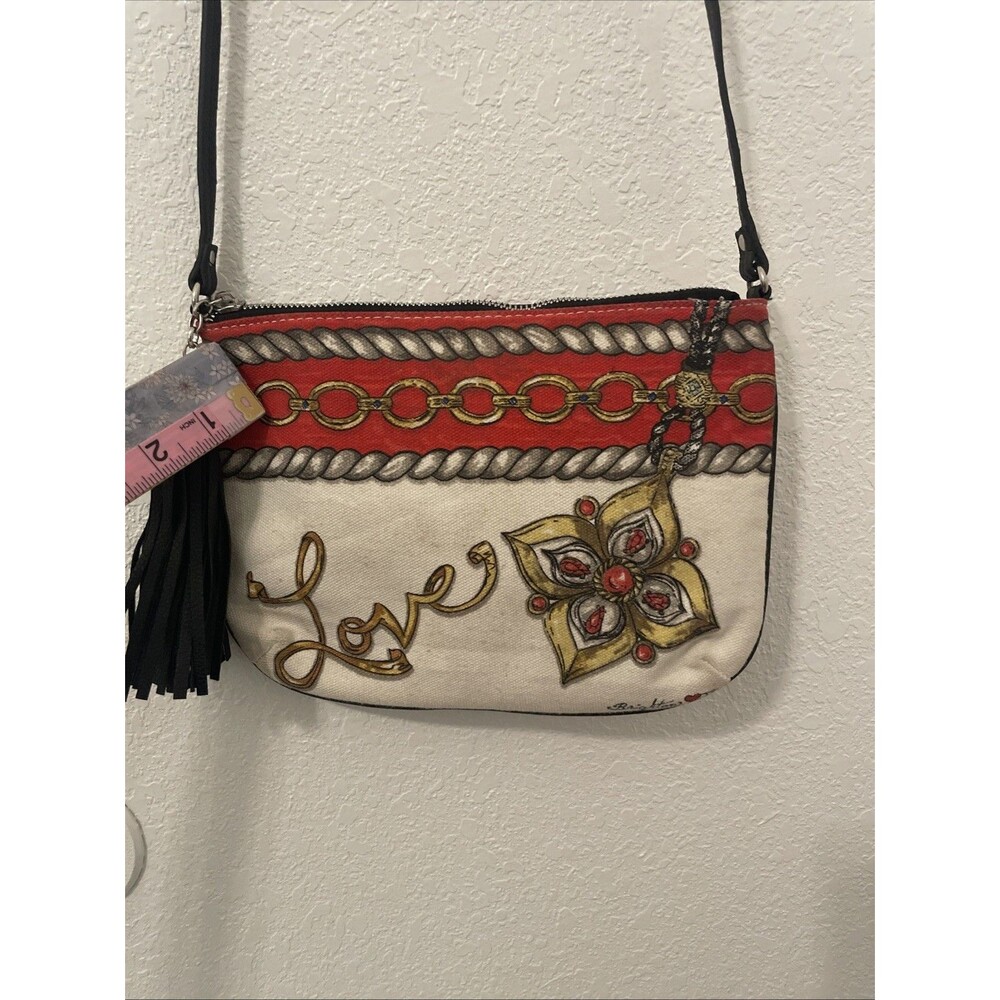 Brighton Fabric Handbag Crossbody Purse Love Jewels Lightweight Travel Bag